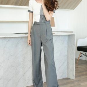 J.ING Business Essential Grey Wide Slacks M